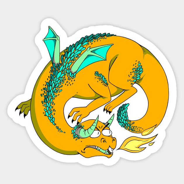 Angry Dragon Sticker by Skarmaiden